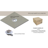 Aquarius Bathrooms Wetroom Tray Aquarius LevAqua Wetroom Tray with Corner Drain Complete Kit