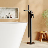 Aquarius Bathrooms Freestanding Bath Filler Matt Black Aquarius Deco Freestanding Bath Shower Mixer with Kit and Waste