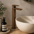 Aquarius Bathrooms Tall Basin Tap Brushed Bronze Aquarius Hydro Tall Mono Basin Mixer Tap