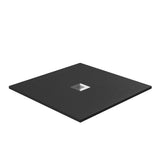 Aquarius Bathrooms Shower Tray Aquarius Honiston Mineral Composite Slate Effect Shower Tray in Midnight Black