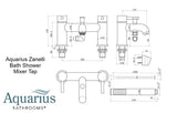 Aquarius Bathrooms Bath Shower Mixer Aquarius Zanelli Bath Shower Mixer Tap with Shower Kit