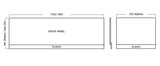 Aquarius Halite Waterproof Traditional Shaker Front Bath Panel White Gloss 1800mm
