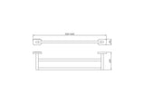 Aquarius Auro Double Towel Rail Brushed Brass AQAU52455