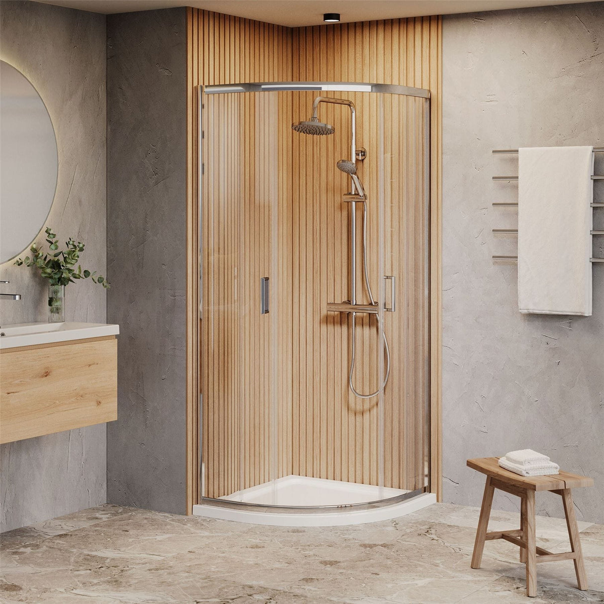 Aquarius Urbano 6mm Quadrant Shower Enclosure 1850mm