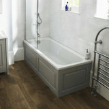 Aquarius Bathrooms Single Ended Bath 1700 x 750mm Aquarius Clarice Traditional Art Deco Single Ended Bath