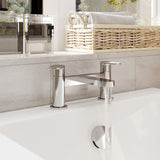 Aquarius Bathrooms Bath Mixer Chrome Aquarius Deco 2 Hole Deck Mounted Bath Mixer Tap