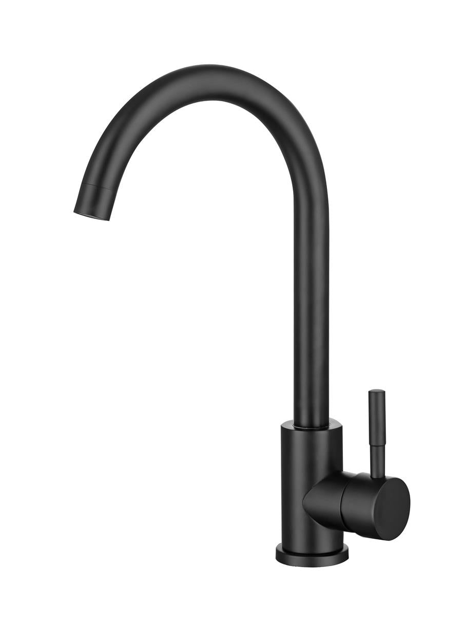 Aquarius TrueCook Series 92 Black Single Lever Kitchen Mixer Tap AQTK092MB