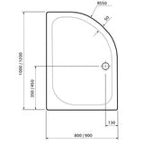 Aquarius Bathrooms Quadrant Shower Tray Aquarius Pluvia 45mm Stone Resin Offset Quadrant Shower Tray
