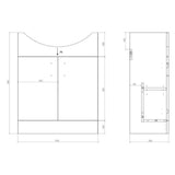 Aquarius Bathrooms Bathroom Suite Aquarius View 650mm Vanity Unit with Basin and Close Coupled Toilet Set in White