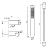 Aquarius Bathrooms Shower Handset Aquarius RainLux Integrated Outlet Round Handheld Shower Kit