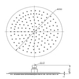 Aquarius Bathrooms Fixed Shower Head Aquarius RainLux Round Slim Shower Head