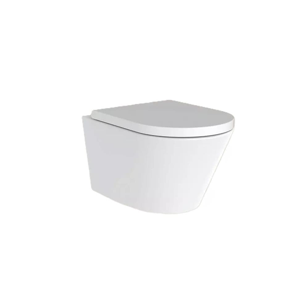 Aquarius Bathrooms Wall Hung Toilet Aquarius KF-Series Rimless Wall Hung Pan and Soft Close Seat