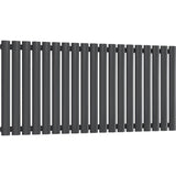 Aquarius Bathrooms Column Radiator 600 x 1140mm Aquarius Athens Single Horizontal Column Radiator in Anthracite