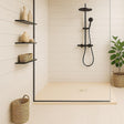Aquarius Bathrooms Shower Tray Aquarius Honiston Mineral Composite Slate Effect Shower Tray in Sand