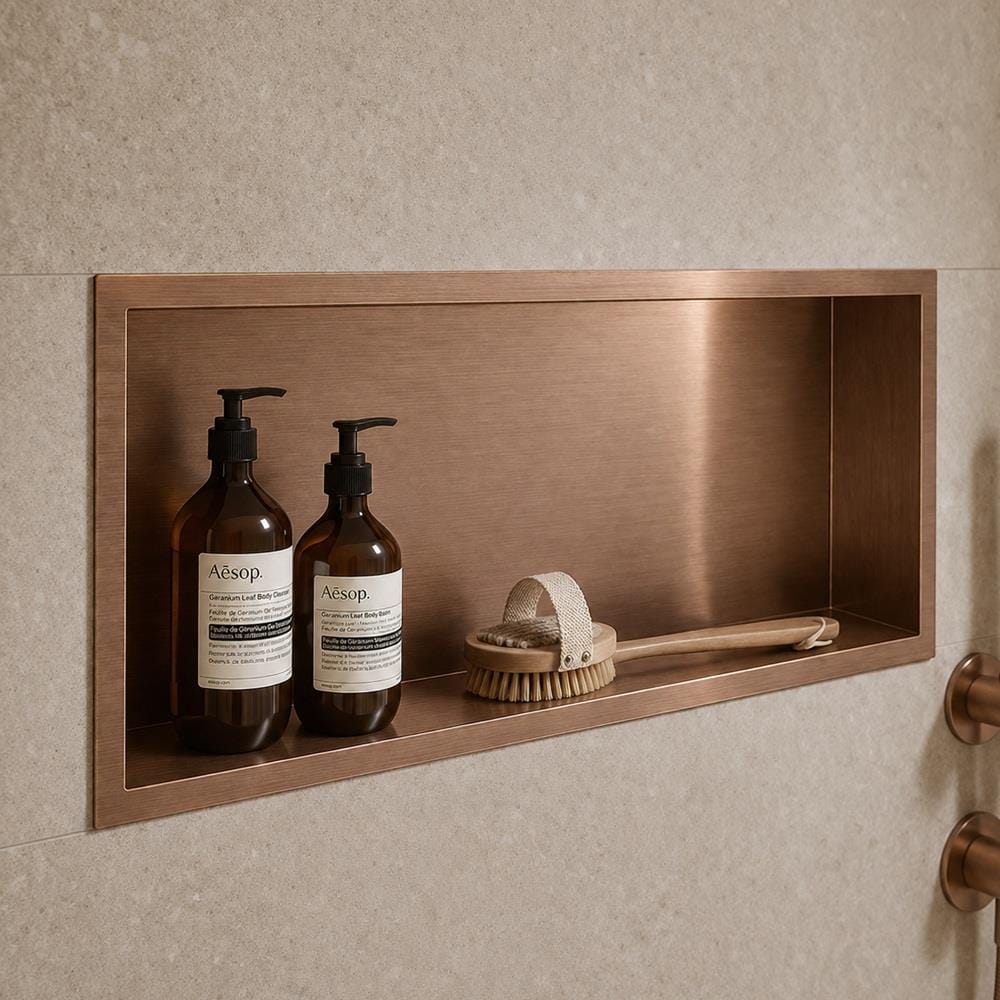 Aquarius Bathrooms Shelf Brushed Bronze / 600 x 300mm Aquarius Shower Niche