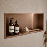 Aquarius Bathrooms Shelf Brushed Bronze / 600 x 300mm Aquarius Shower Niche