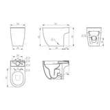 Aquarius Bathrooms Close Coupled Toilet Aquarius Emma Rimless ProFlush Short Projection Close Coupled Toilet with Soft Close Seat