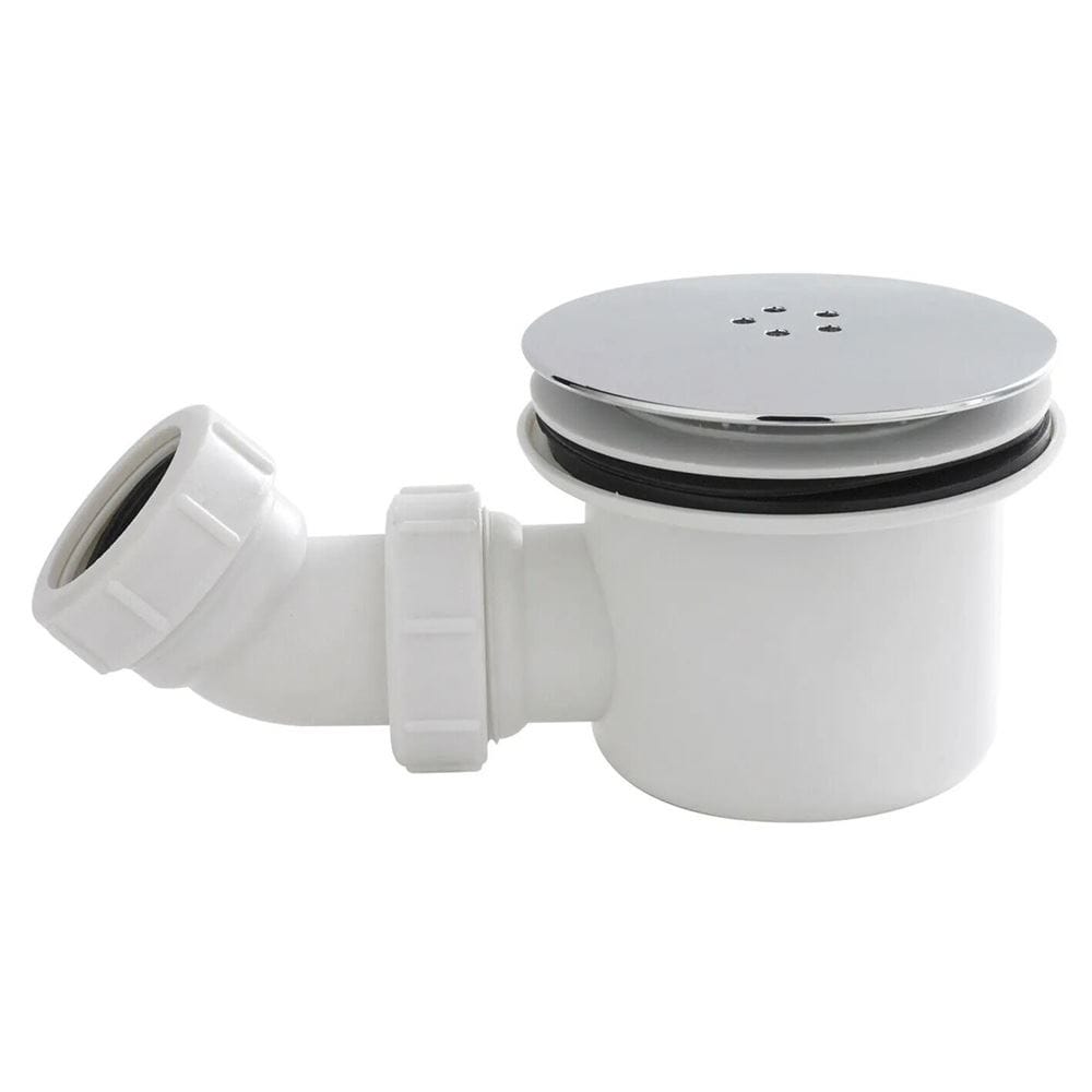 Aquarius Bathrooms Shower Tray Waste Chrome / White Aquarius Urbano 90mm Shower Waste with Cover for 45mm Trays Online