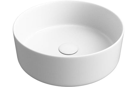 Aquarius Bathrooms Countertop Basin Aquarius V-Series 2 Round 0TH Vessel Wash Bowl 355mm Matt White AQVS0040