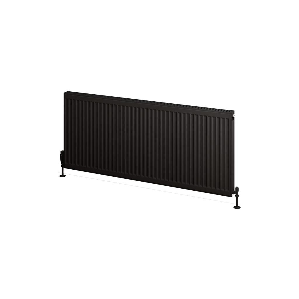 Aquarius Type 11 Compact Panel Radiator In Matt Black
