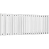Aquarius Bathrooms Column Radiator 600 x1440mm Aquarius Athens Single Horizontal Column Radiator in White