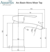 Aquarius Arc Mono Basin Mixer Tap with Waste