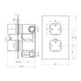Aquarius Bathrooms Concealed Shower Set Aquarius Modern Square Shower Bundle with Riser