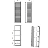 Aquarius Bathrooms Storage Unit Aquarius Contour 350mm Wall Mounted Storage Unit