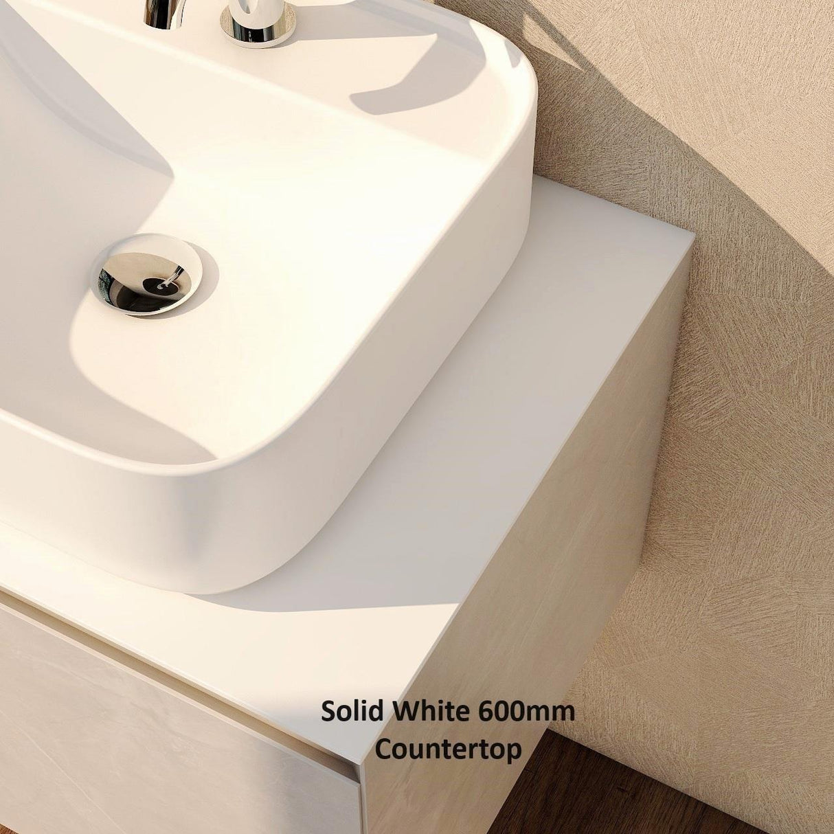 Aquarius KF-Series One Drawer 800mm Vanity Unit with Countertop