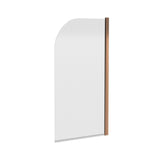 Aquarius Bathrooms Bath Screen Aquarius LevAqua Curved 6mm Hinged Bath Screen 1400 x 800mm