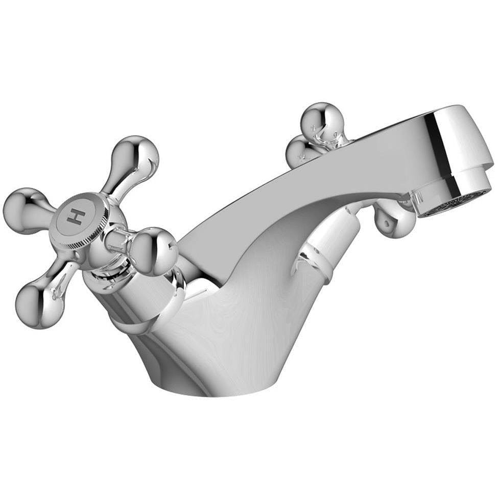 Aquarius Bathrooms Mono Tap Aquarius Timeless Mono Crosshead Basin Mixer Tap in Chrome
