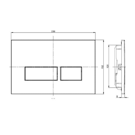 Aquarius Flush Plate Aquarius Drake Rectangular Flush Plate
