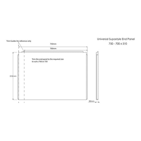 Aquarius Bathrooms Bath Panel Aquarius Urbano 750mm End Bath Panel in White