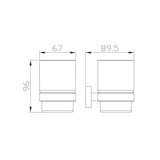 Aquarius Bathrooms Tumbler Holder Aquarius Auro Single Tumbler and Holder in Brushed Brass