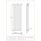 Aquarius Bathrooms Column Radiator Aquarius Athens Single Vertical Column Radiator in White