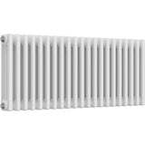 Aquarius Bathrooms Column Radiator 400mm x 965mm Aquarius Foundry Horizontal 3 Column Radiator in White