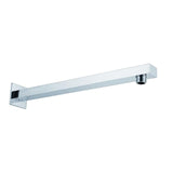 Aquarius Bathrooms Fixed Shower Arm Chrome Aquarius RainLux Square Wall Shower Arm