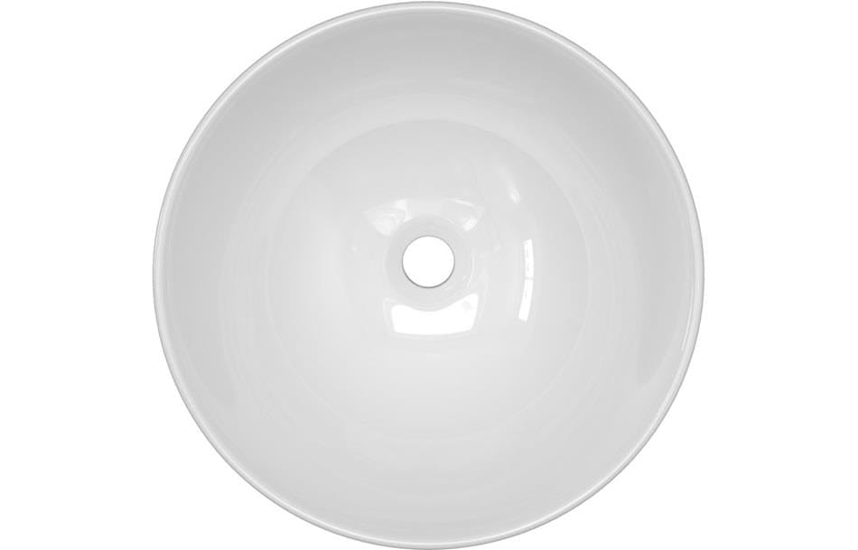 Aquarius Bathrooms Countertop Basin Aquarius V-Series 5 Round 0TH Vessel Wash Bowl 410mm White AQVS0054