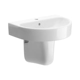 Aquarius Bathrooms Pedestal Basin Aquarius Emma 550mm 1 Tap Hole Basin with Pedestal