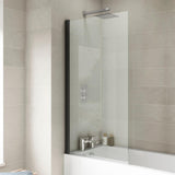 Aquarius Bathrooms Bath Screen Aquarius LevAqua Straight 6mm Hinged Bath Screen 1400 x 800mm
