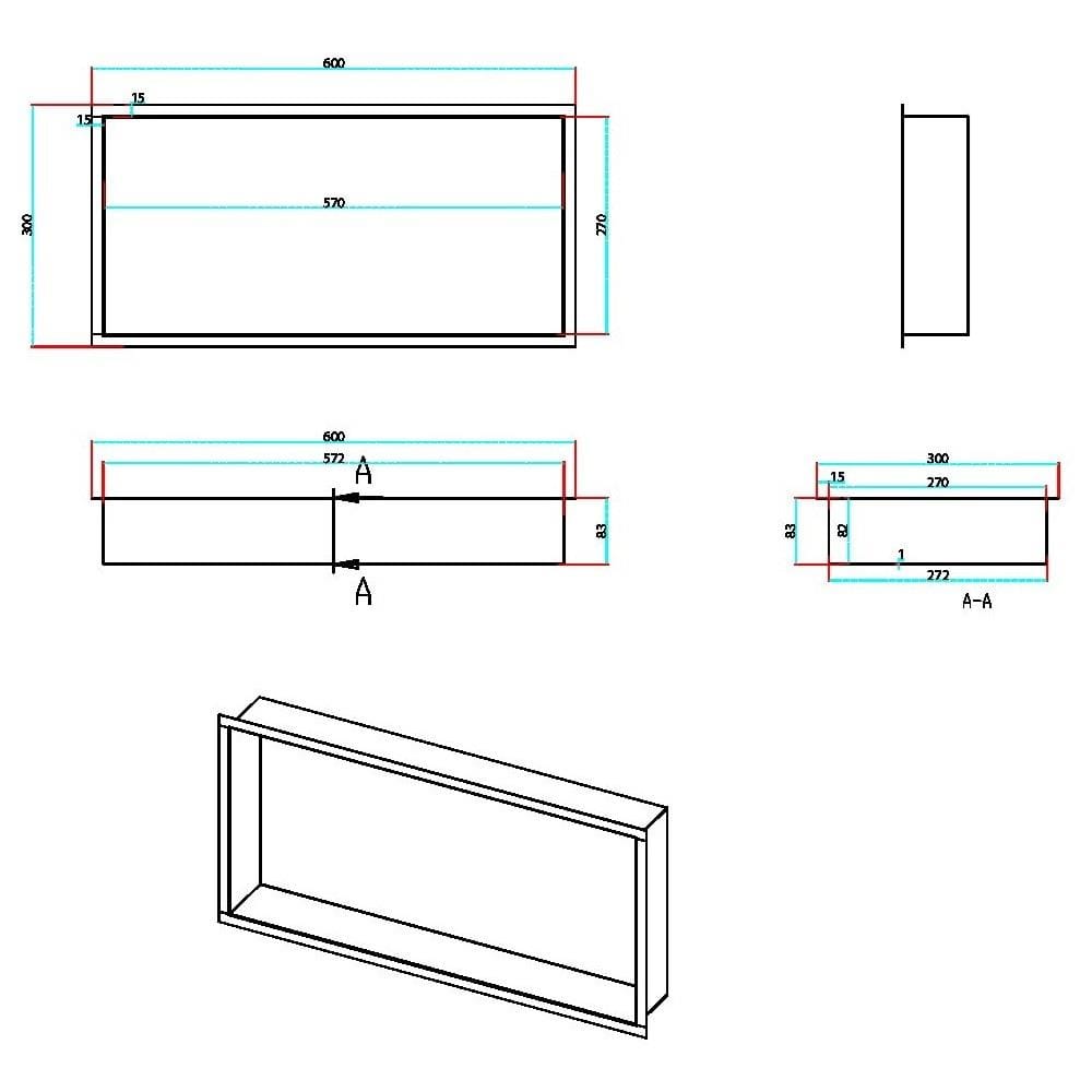 Aquarius Bathrooms Shelf Aquarius Shower Niche