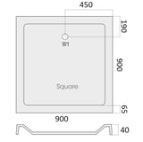 Aquarius Bathrooms Shower Tray Aquarius Vital Stone Resin Square Shower Tray
