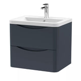 Aquarius Bathrooms Wall Mounted Vanity Unit Aquarius Seren 600mm Wall Mounted Two Drawer Vanity Unit with Basin