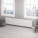 Aquarius Bathrooms Bathroom Heating 400 x 1800 Aquarius Type 22 Compact Panel Radiator in Gloss White