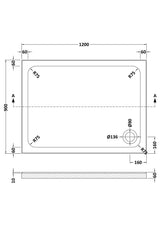 Aquarius Bathrooms Rectangle Shower Tray 1200x900mm Aquarius Urbano Rectangular Stone Resin Shower Tray with 4 Upstands