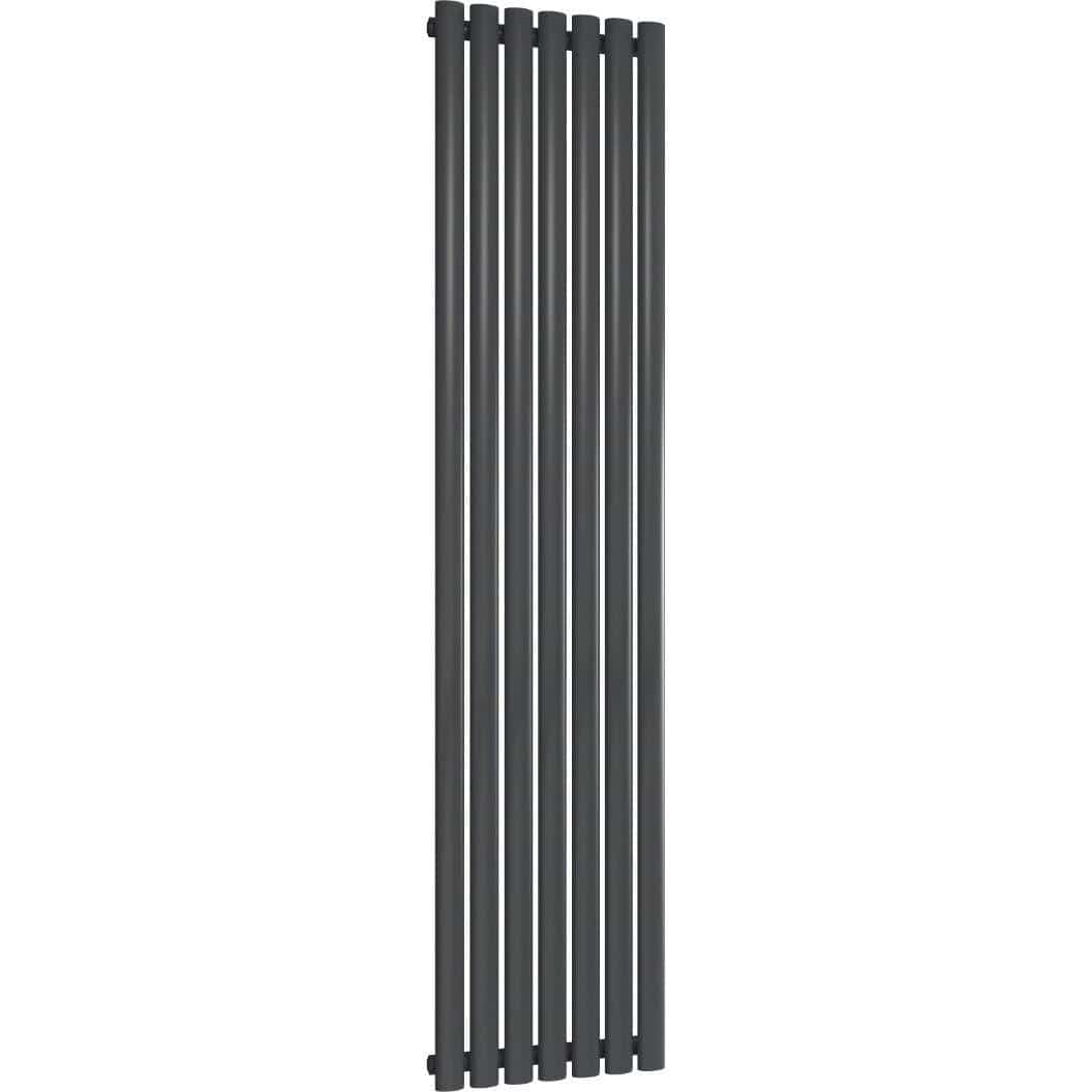 Aquarius Bathrooms Column Radiator 1800 x420mm Aquarius Athens Single Vertical Column Radiator in Anthracite