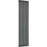 Aquarius Bathrooms Column Radiator 1800 x420mm Aquarius Athens Single Vertical Column Radiator in Anthracite