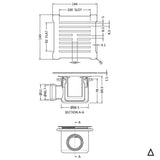 Aquarius Bathrooms Shower Tray Waste Aquarius Urbano 90mm Shower Waste with Square Grill for 32mm Slimline Trays