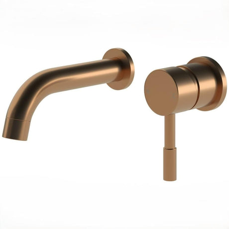 Aquarius Bathrooms Wall Mounted Basin Tap Brushed Bronze Aquarius Zanelli Wall Mounted Basin Mixer Tap