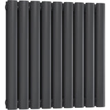 Aquarius Bathrooms Column Radiator 600 x540mm / Anthracite Aquarius Athens Horizontal Double Column Radiator